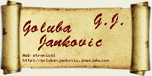 Goluba Janković vizit kartica